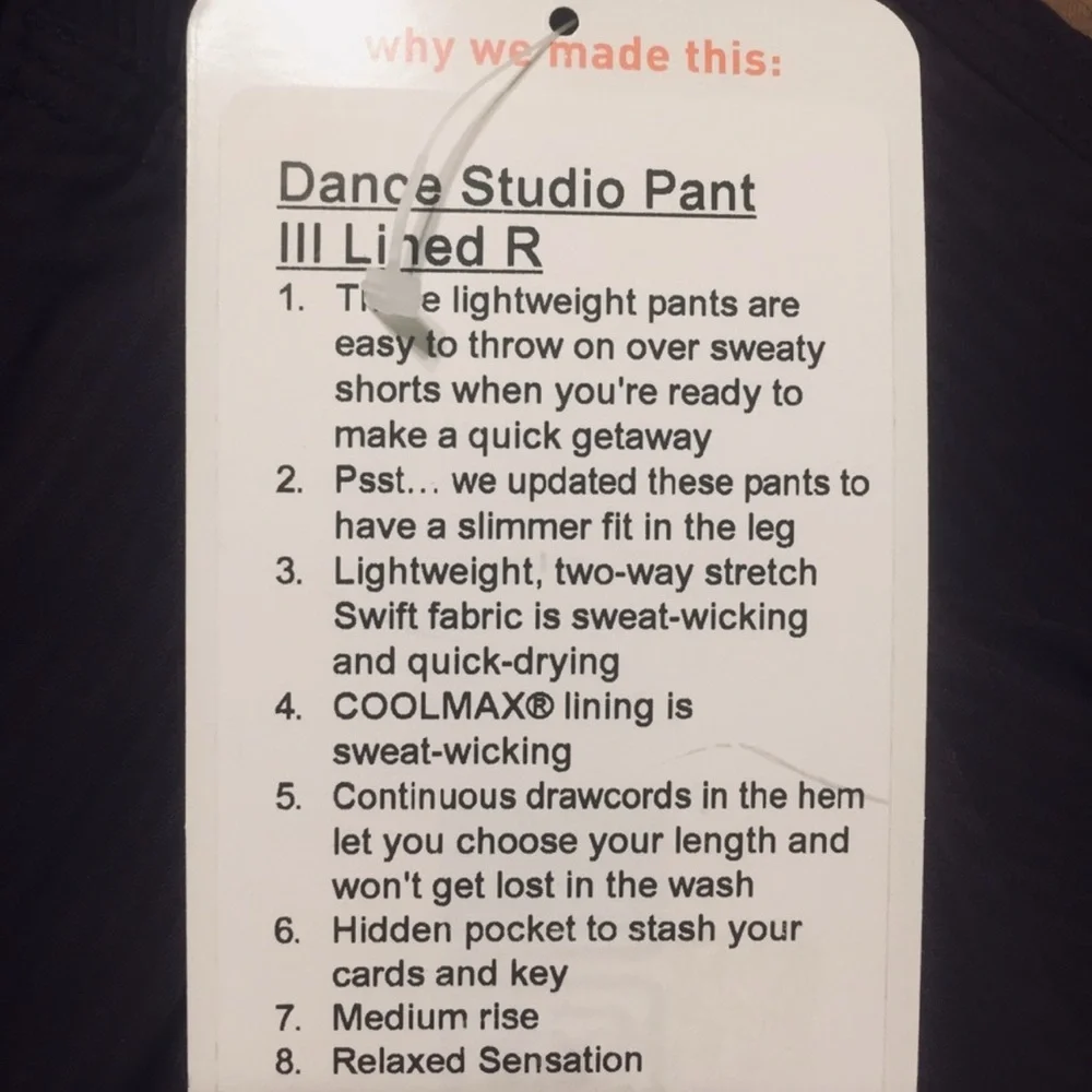 Dance Studio Pant lll LINED R - Picture 2 of 6